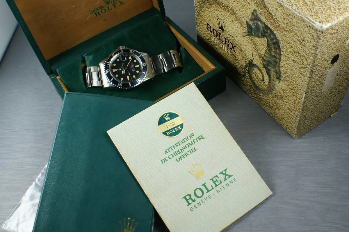 Rolex Red Submariner Ref: 1680 with Box and Papers