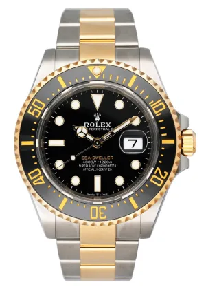 Rolex Sea-Dweller 126603 Two Tone Mens Watch Box Papers