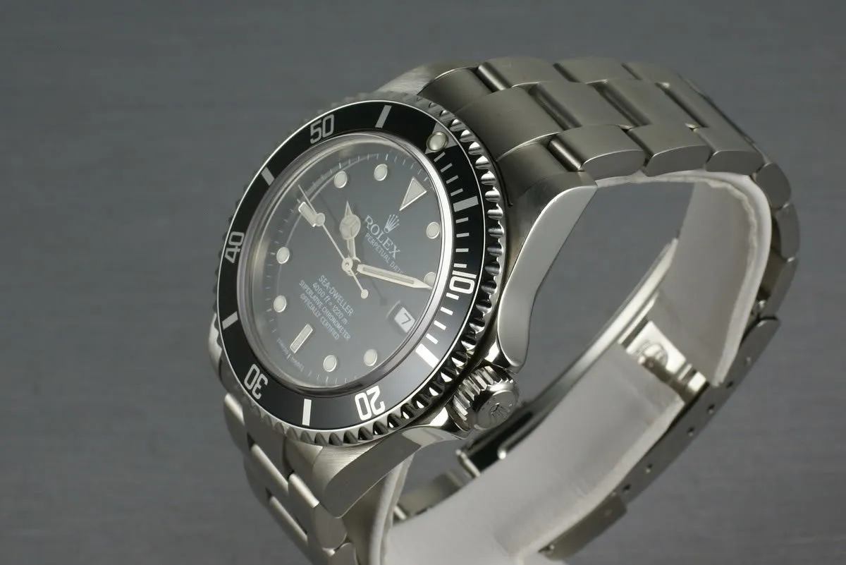 Rolex Sea Dweller 16600 with Box and Guarantee Paper