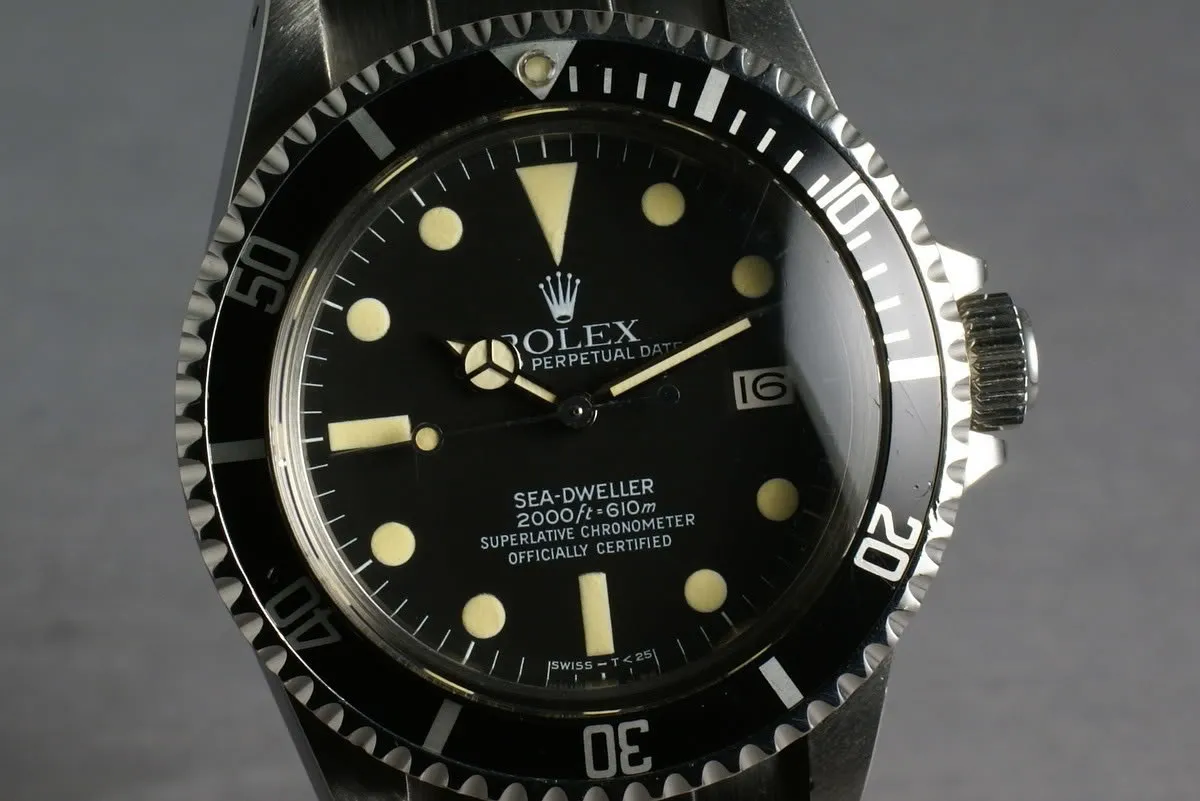 Rolex Sea Dweller 1665 Box and Papers