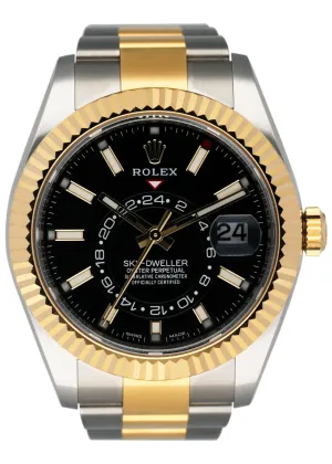 Rolex Sky-Dweller 326933 Black Dial Mens Watch Box Papers