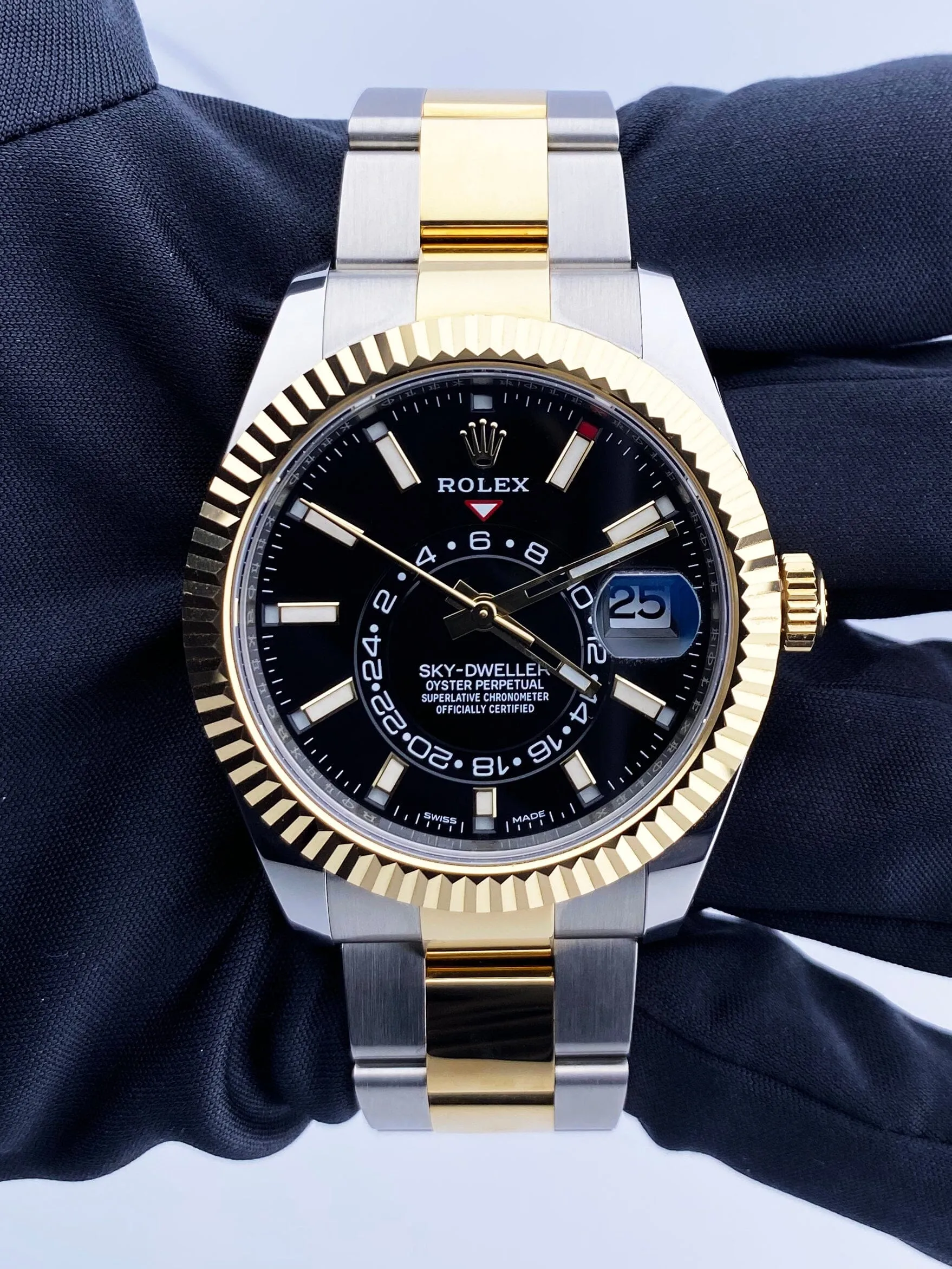 Rolex Sky-Dweller 326933 Black Dial Mens Watch Box Papers