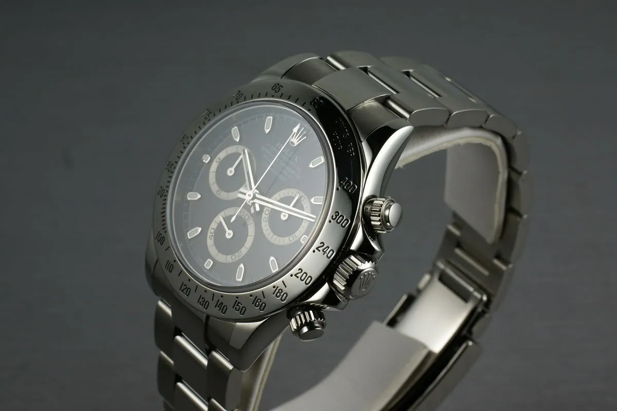 Rolex SS Daytona 116520 Black Dial V serial with papers
