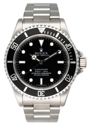 Rolex Submariner 14060M No Date Engraved Rehaut Mens Watch
