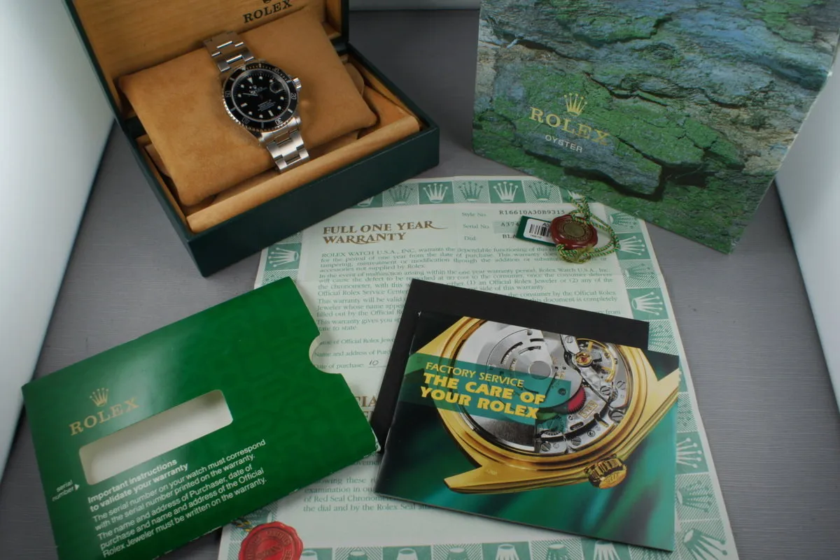 Rolex Submariner 16610 with Box and Papers