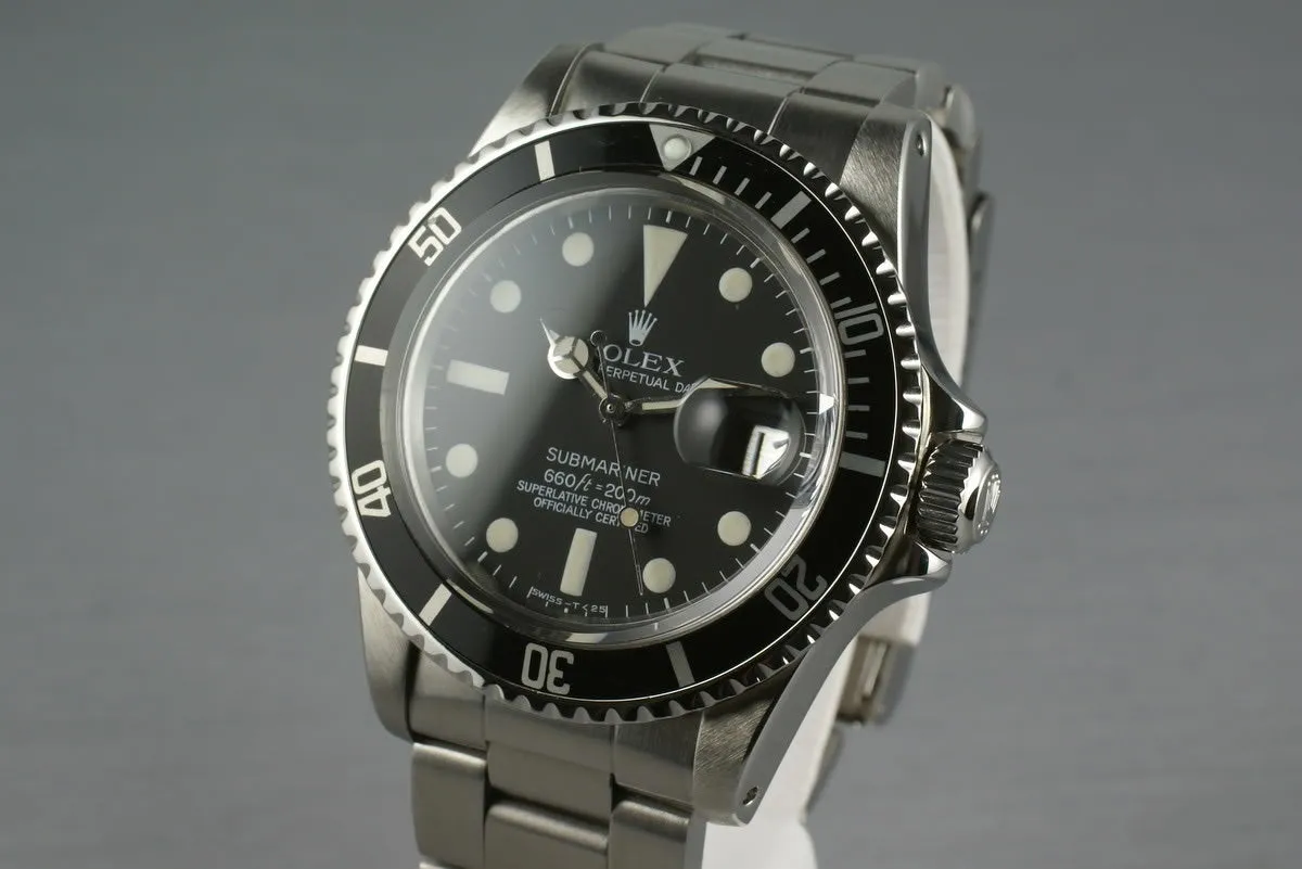 Rolex Submariner 1680 Box and Papers
