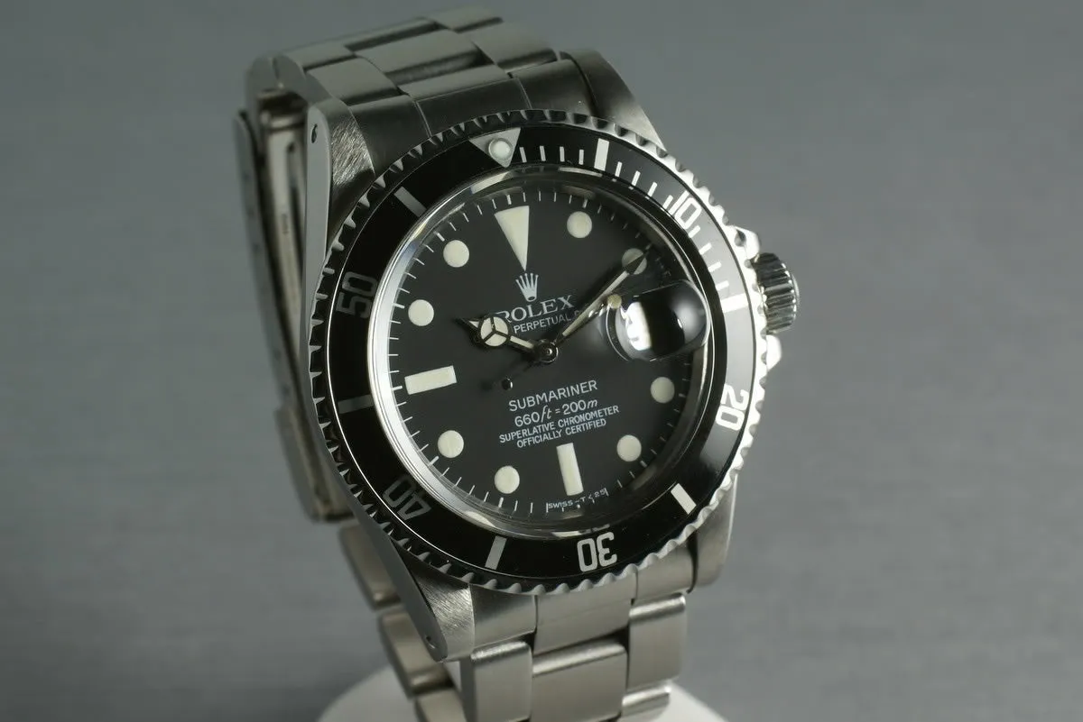 Rolex Submariner 1680 Box and Papers