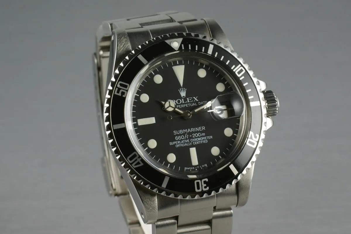 Rolex Submariner 1680 Box and Papers