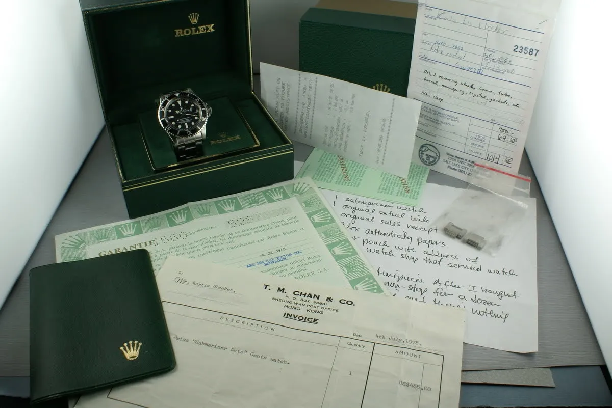 Rolex Submariner 1680 Box and Papers