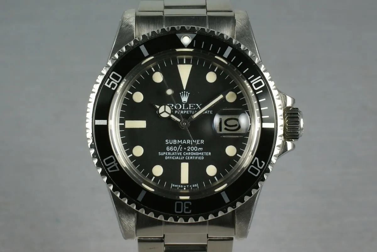 Rolex Submariner 1680 Complete box and papers set