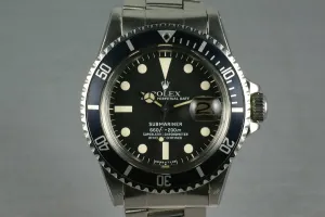 Rolex Submariner 1680 Fantastic one owner watch