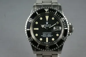 Rolex Submariner 1680 with service papers and box