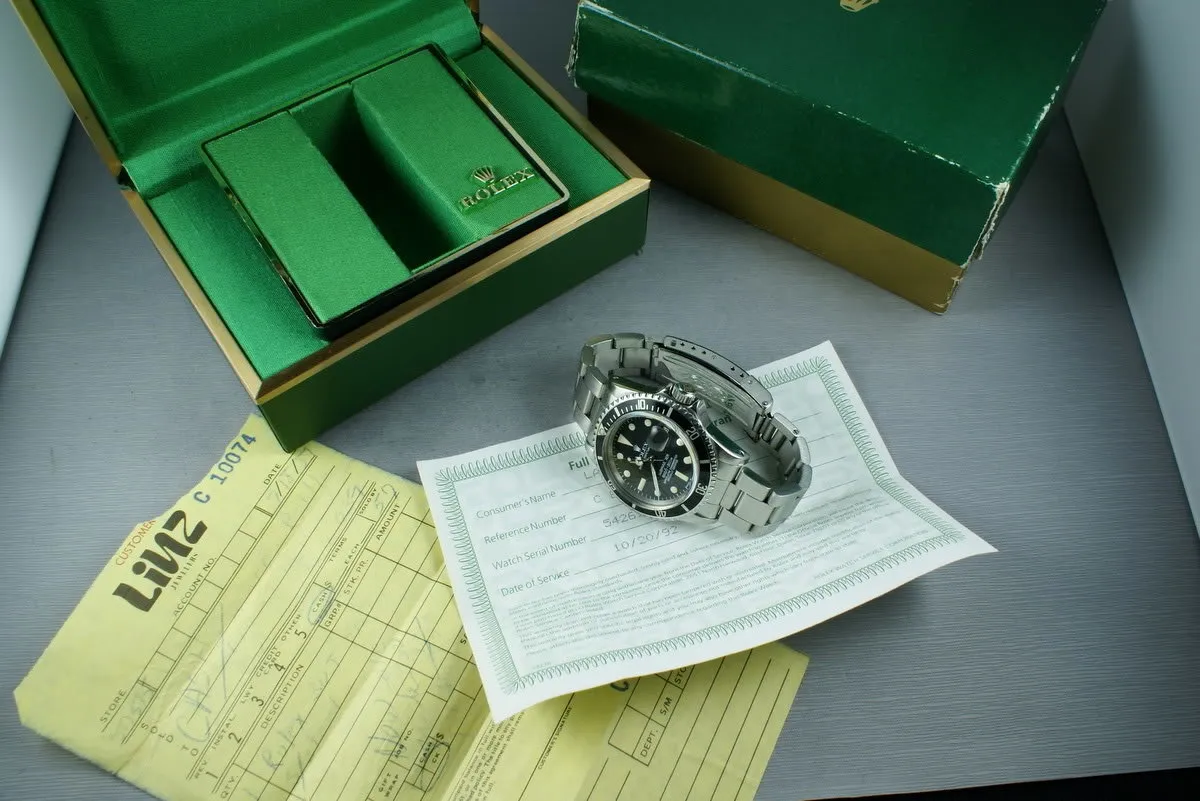 Rolex Submariner 1680 with service papers and box