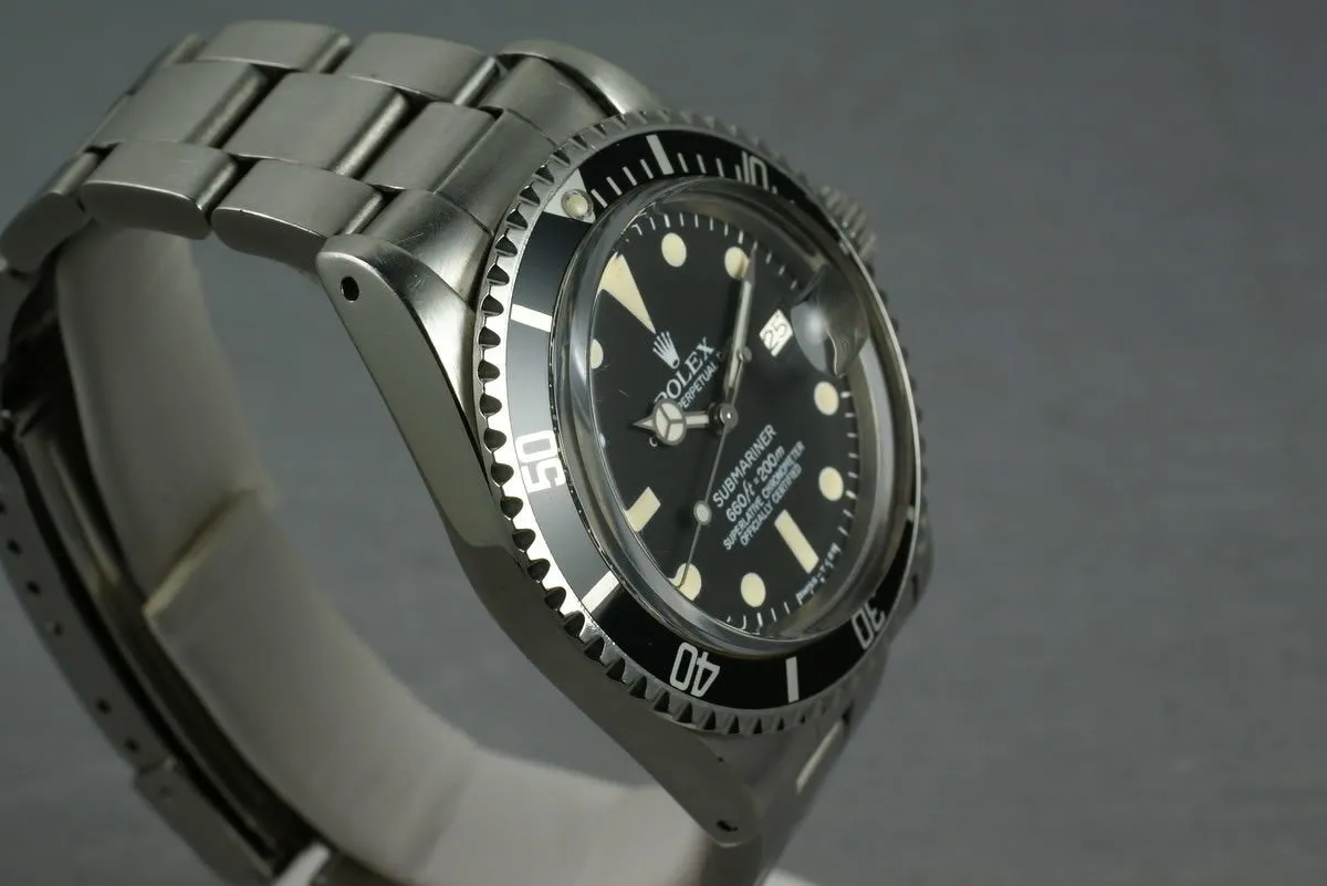 Rolex Submariner 1680 with service papers and box