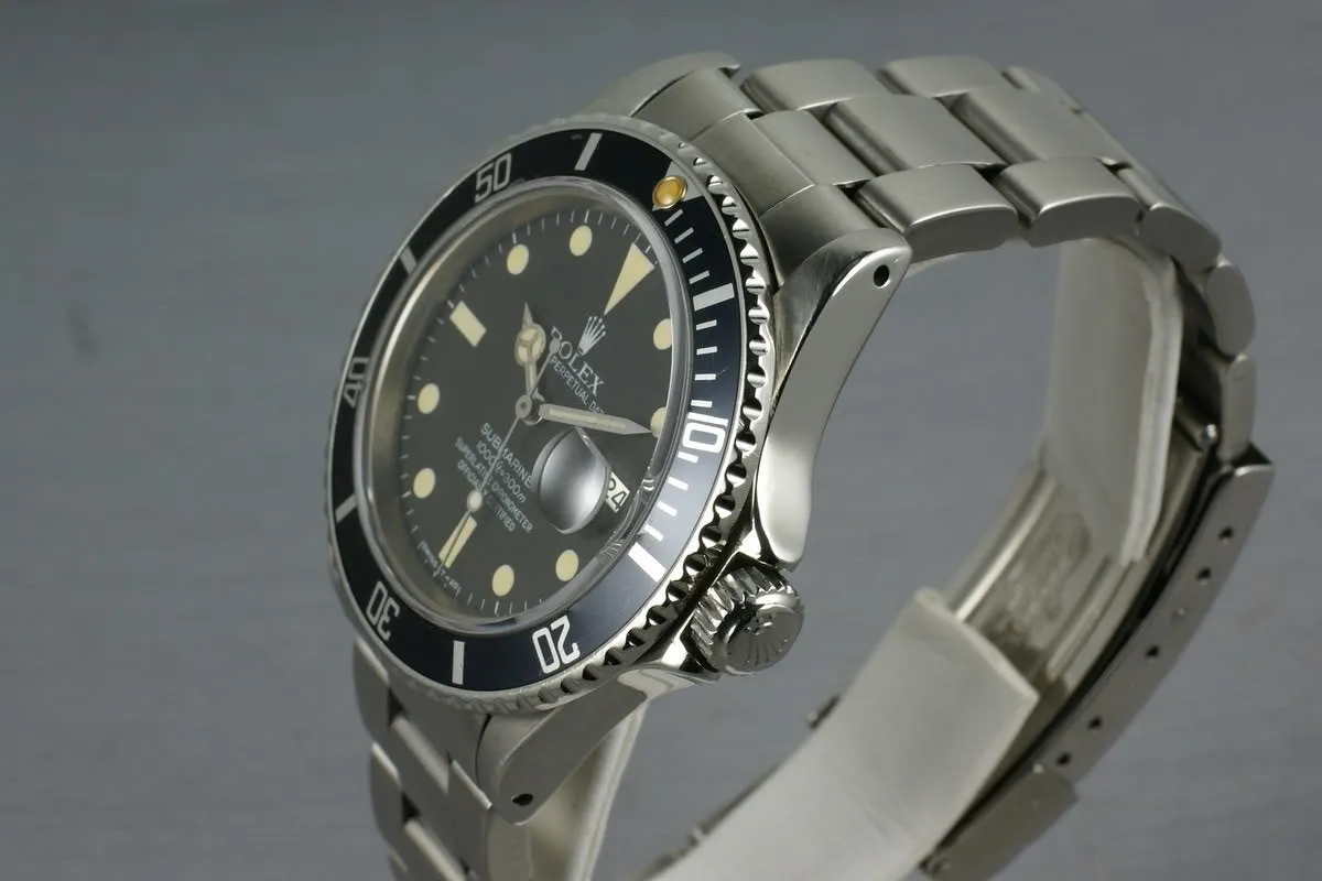 Rolex Submariner 16800 Matte Dial Box and Papers