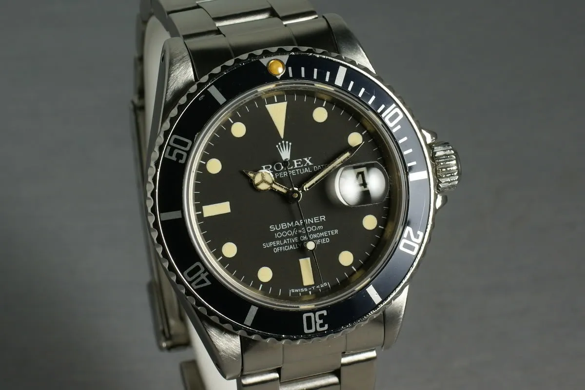 Rolex Submariner 16800 Matte Dial Box and Papers