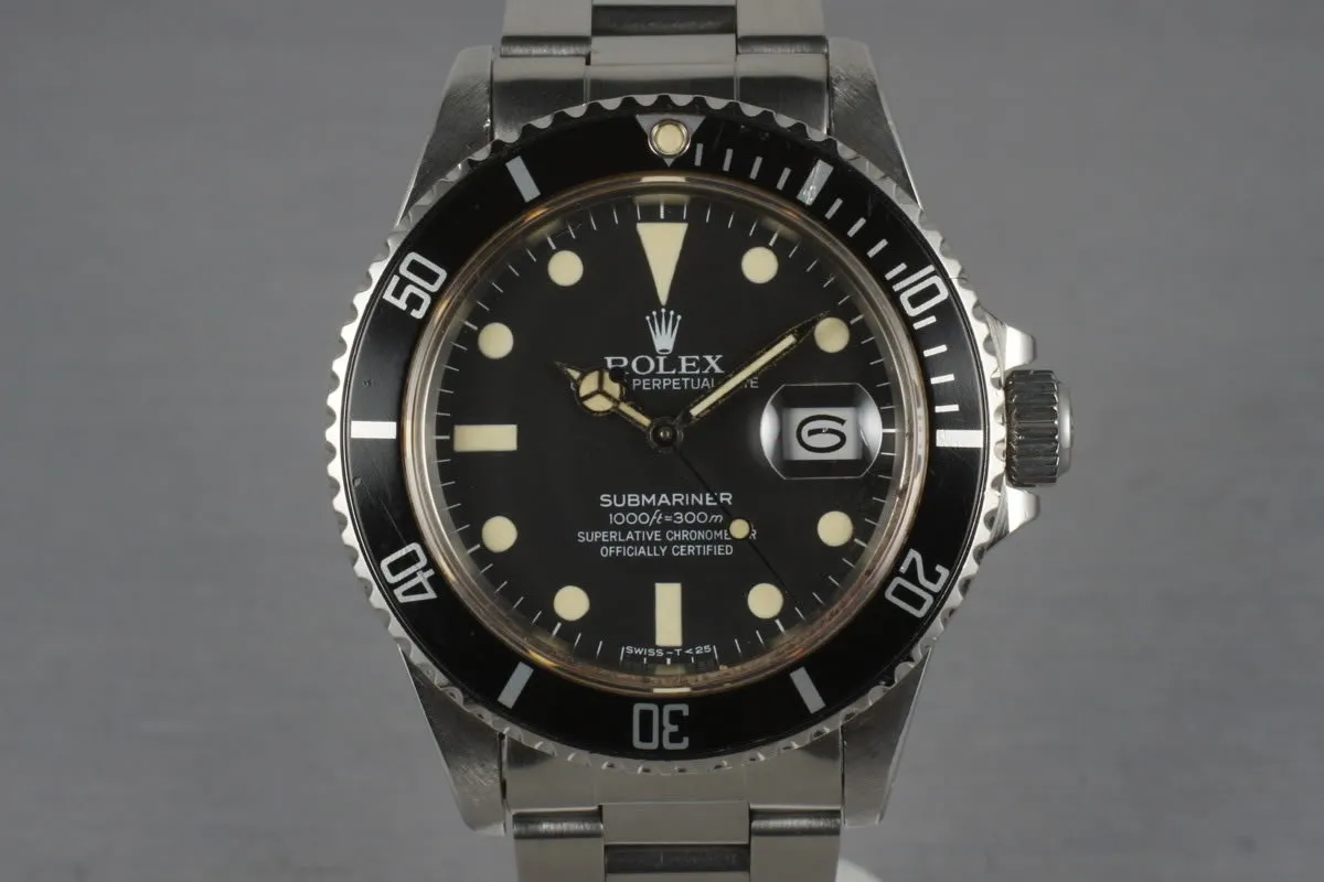Rolex Submariner 16800 Matte Dial