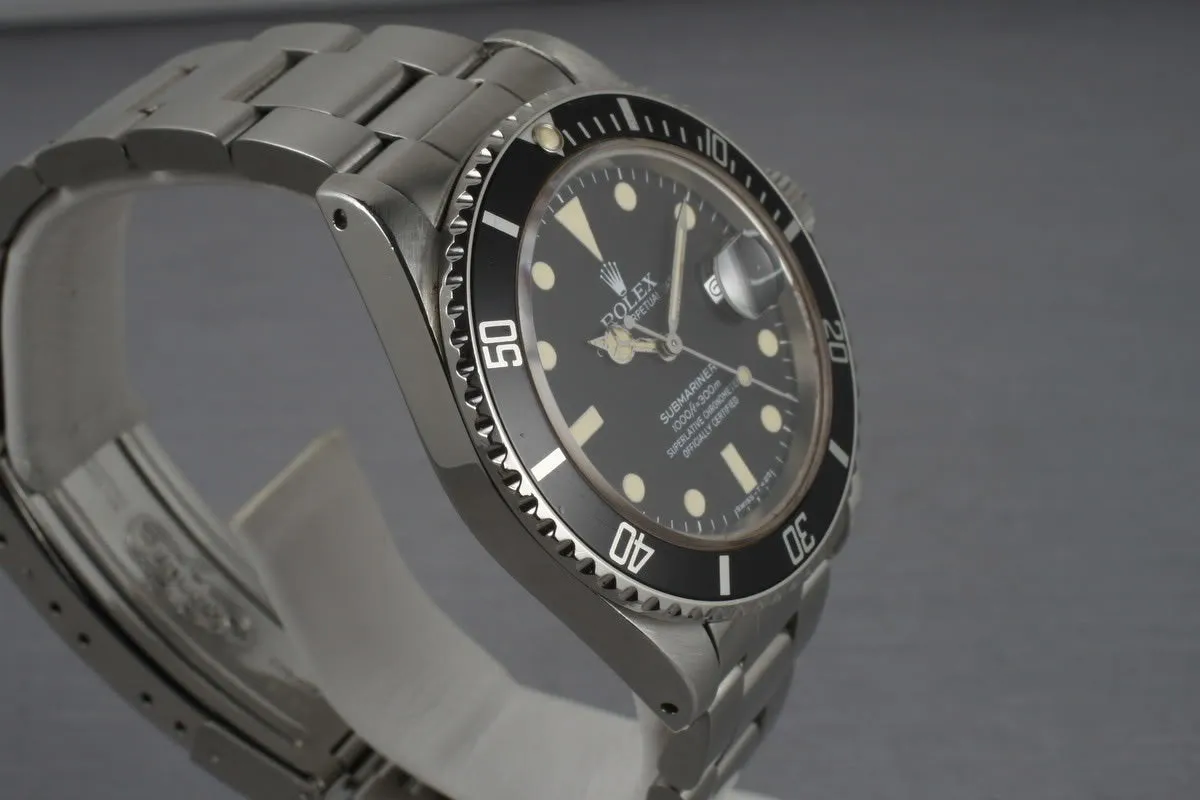 Rolex Submariner 16800 Matte Dial