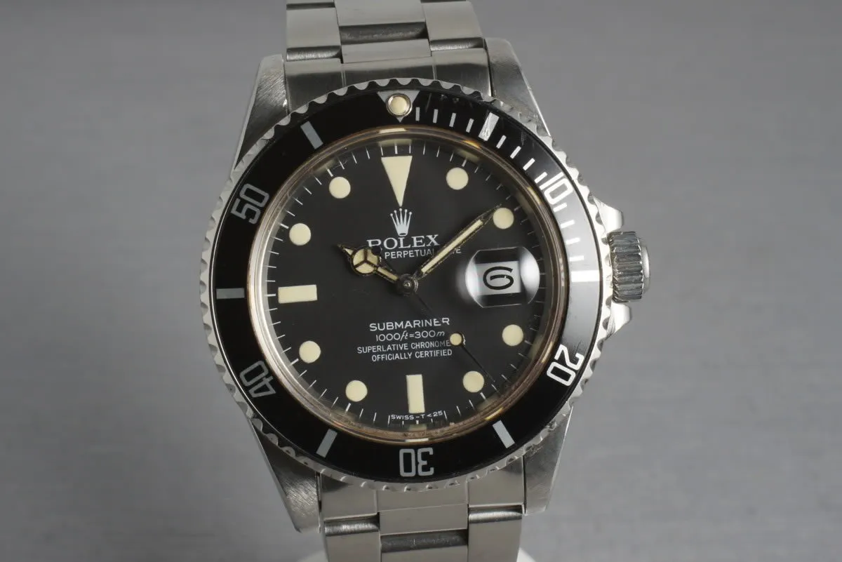 Rolex Submariner 16800 Matte Dial