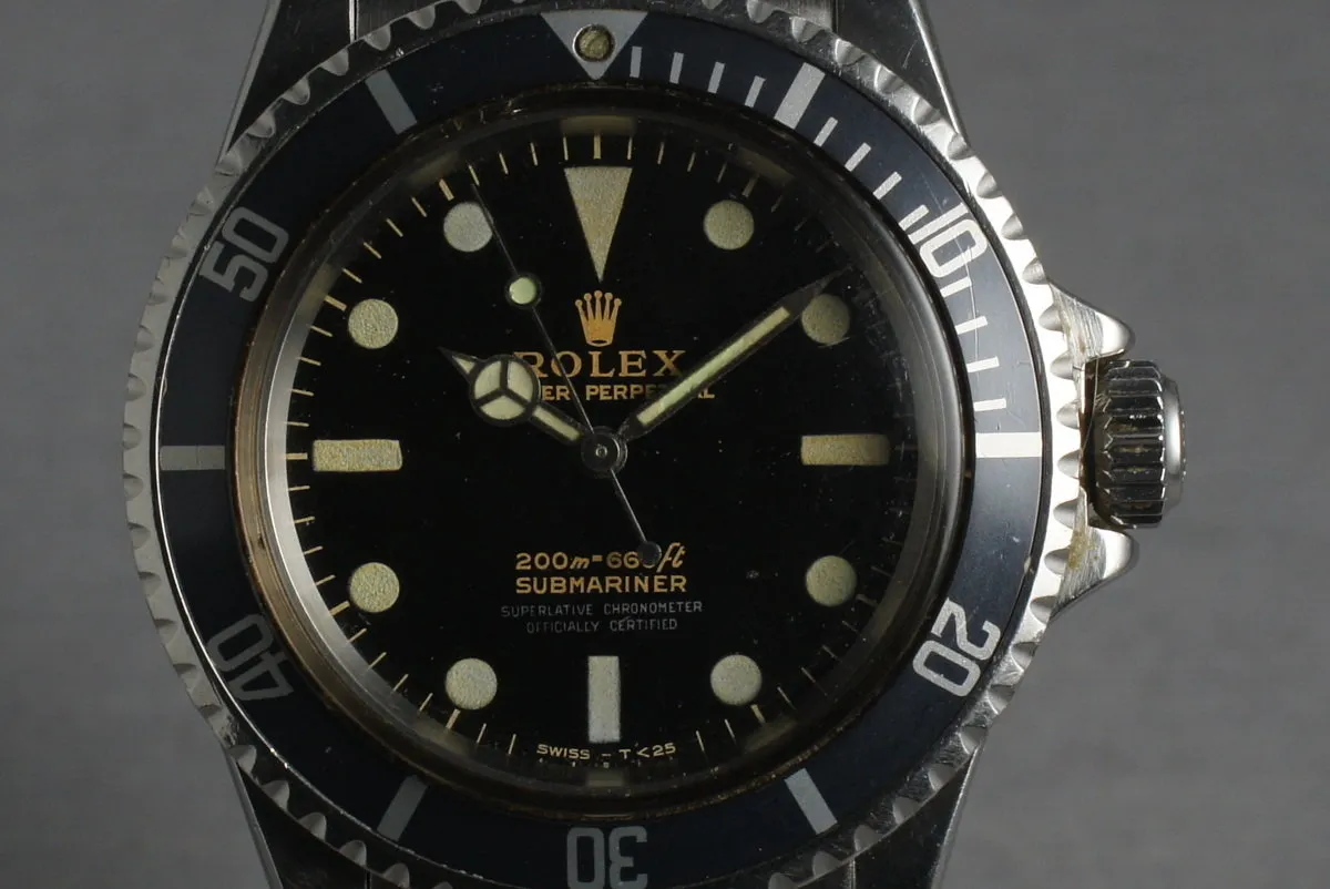 Rolex Submariner 5512 with Non Chapter Ring Gilt Dial