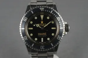 Rolex Submariner 5512 with Non Chapter Ring Gilt Dial
