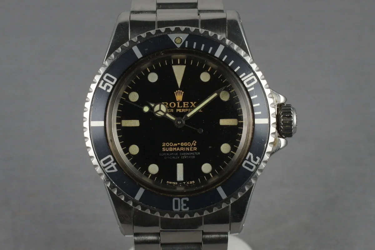 Rolex Submariner 5512 with Non Chapter Ring Gilt Dial