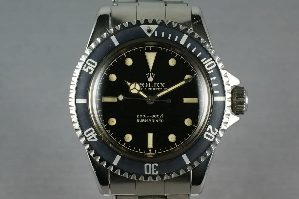 Rolex Submariner 5513 PCG with early chapter ring exclamation dial