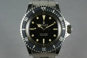 Rolex Submariner 5513 PCG with early chapter ring exclamation dial