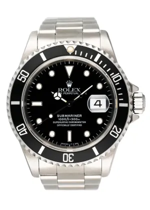 Rolex Submariner Date 16610 Mens Watch Box Papers