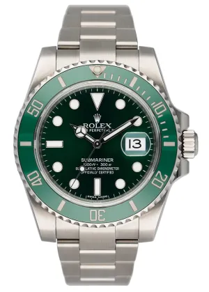 Rolex Submariner Date Hulk 116610LV Mens Watch Box Papers