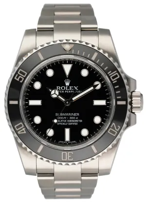Rolex Submariner No Date 114060 Ceramic Bezel Mens Watch