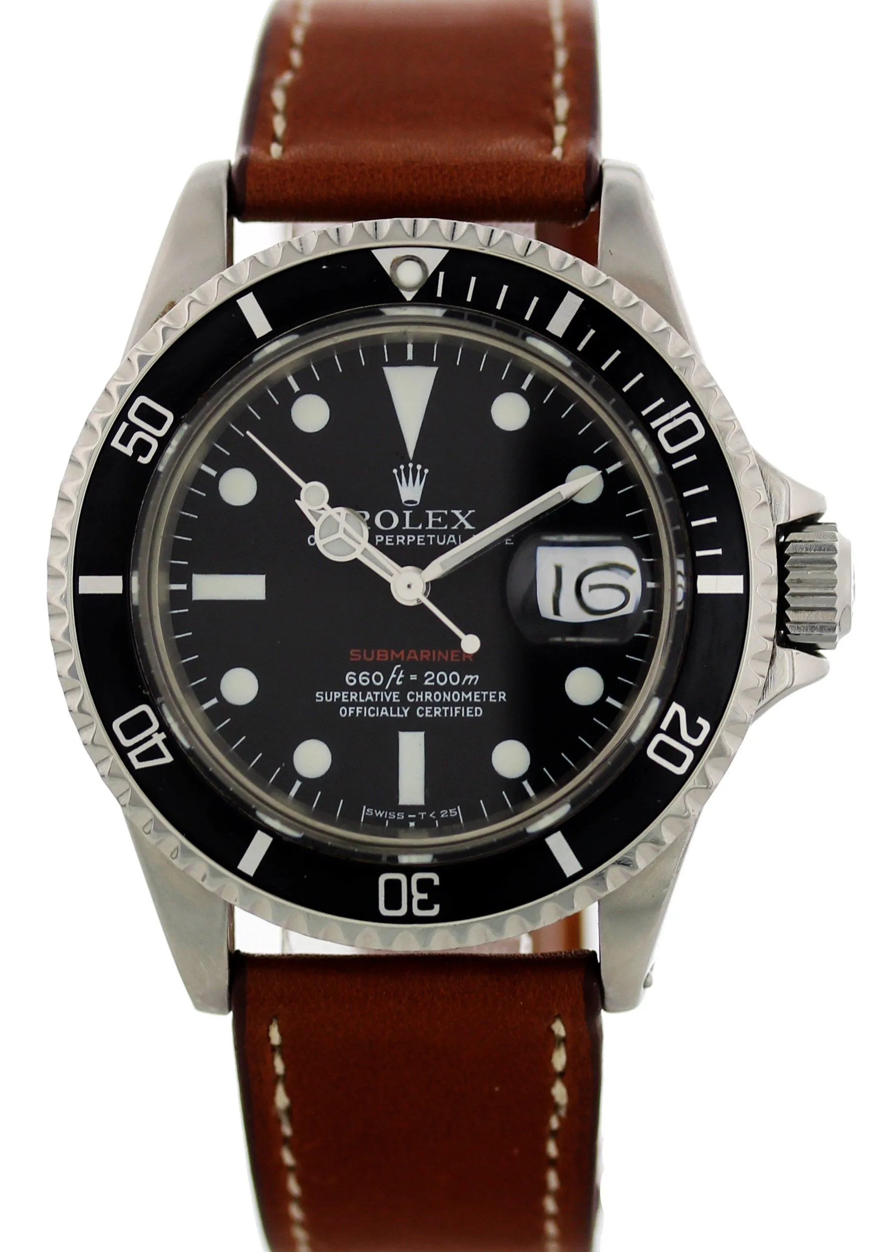 Rolex Submariner Red 1680 Mens Vintage Watch