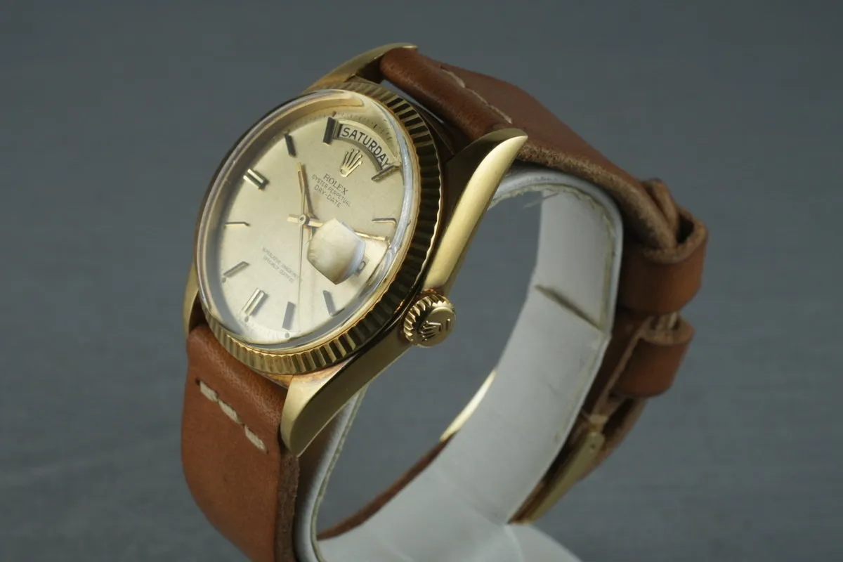 Rolex Vintage 18K YG President 1803 with Linen Dial