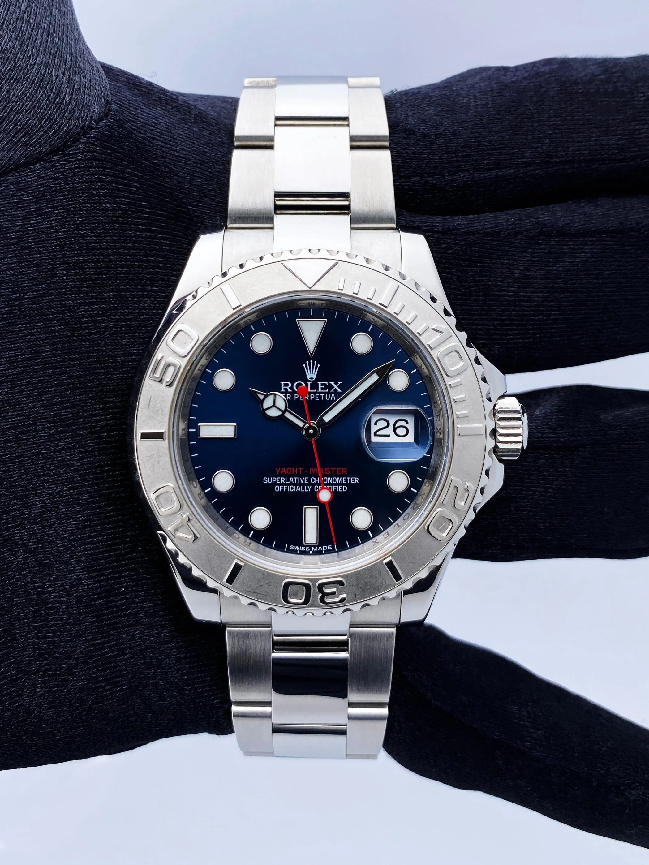 Rolex Yacht-Master 116622 Blue Dial Mens Watch Box Papers