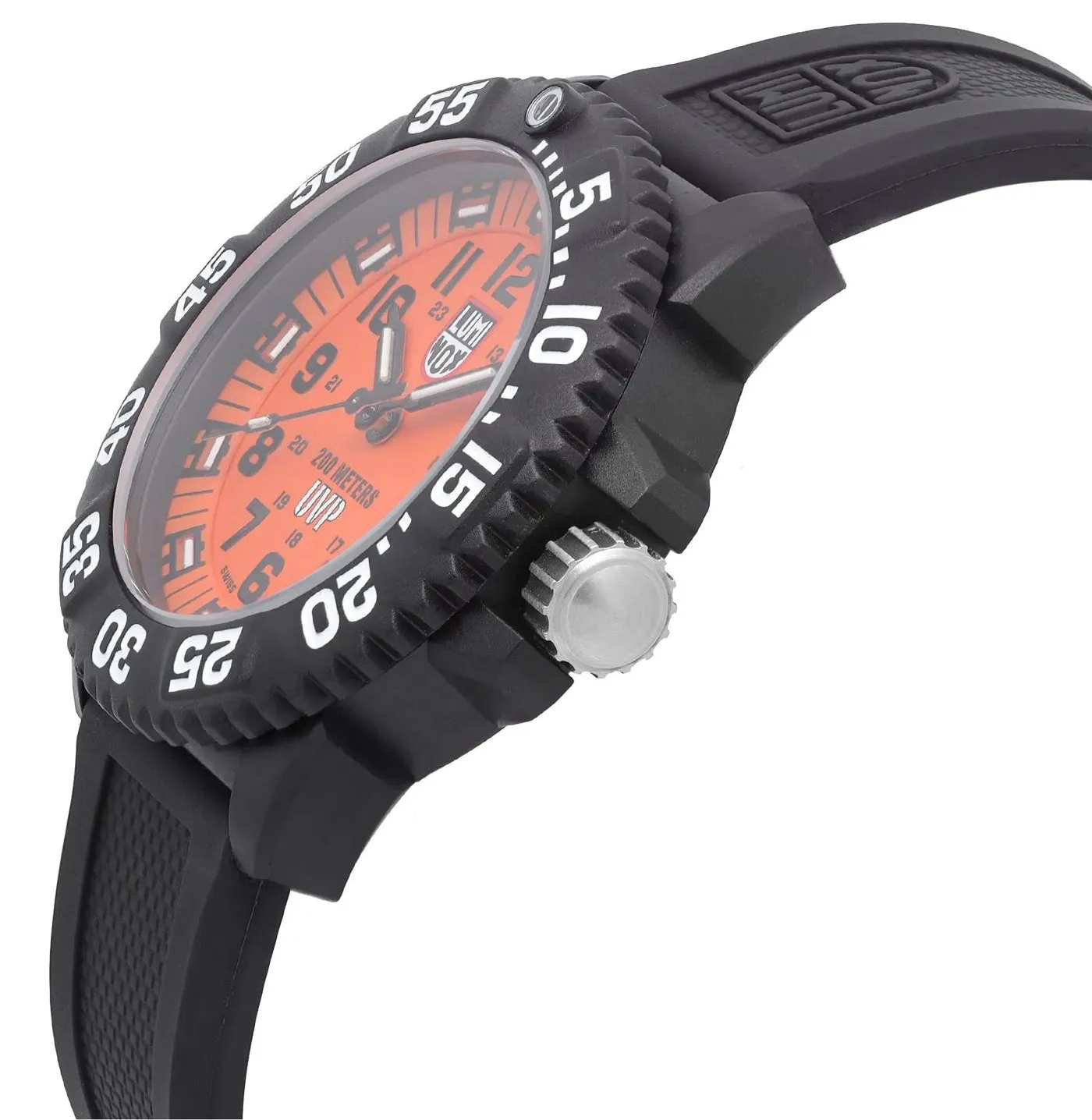 Special Edition Luminox Navy SEAL Colormark x Scott Cassell FastStrap UVP PC Carbon Orange Dial Interchangeable Strap Date Divers Quartz Mens Watch XS.3059.SEF