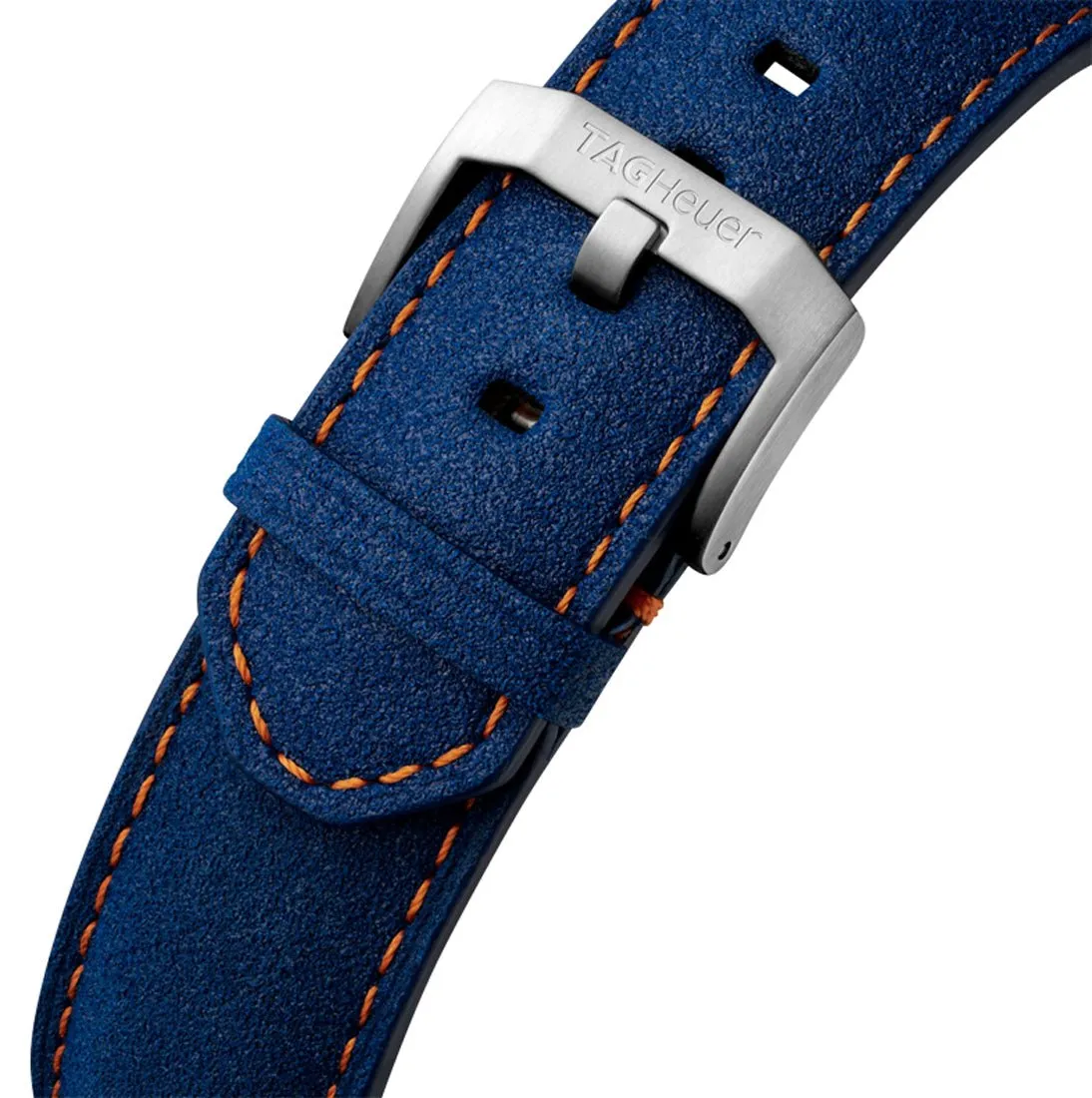 Special Edition TAG Heuer Formula 1 x Gulf Chronograph Stainless Steel Blue Dial Blue Leather Strap Date Divers Quartz Mens Watch CAZ101N.FC8243