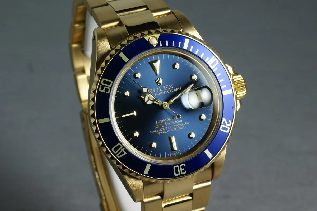 Submariner 18K  16808 Blue Nipple Dial