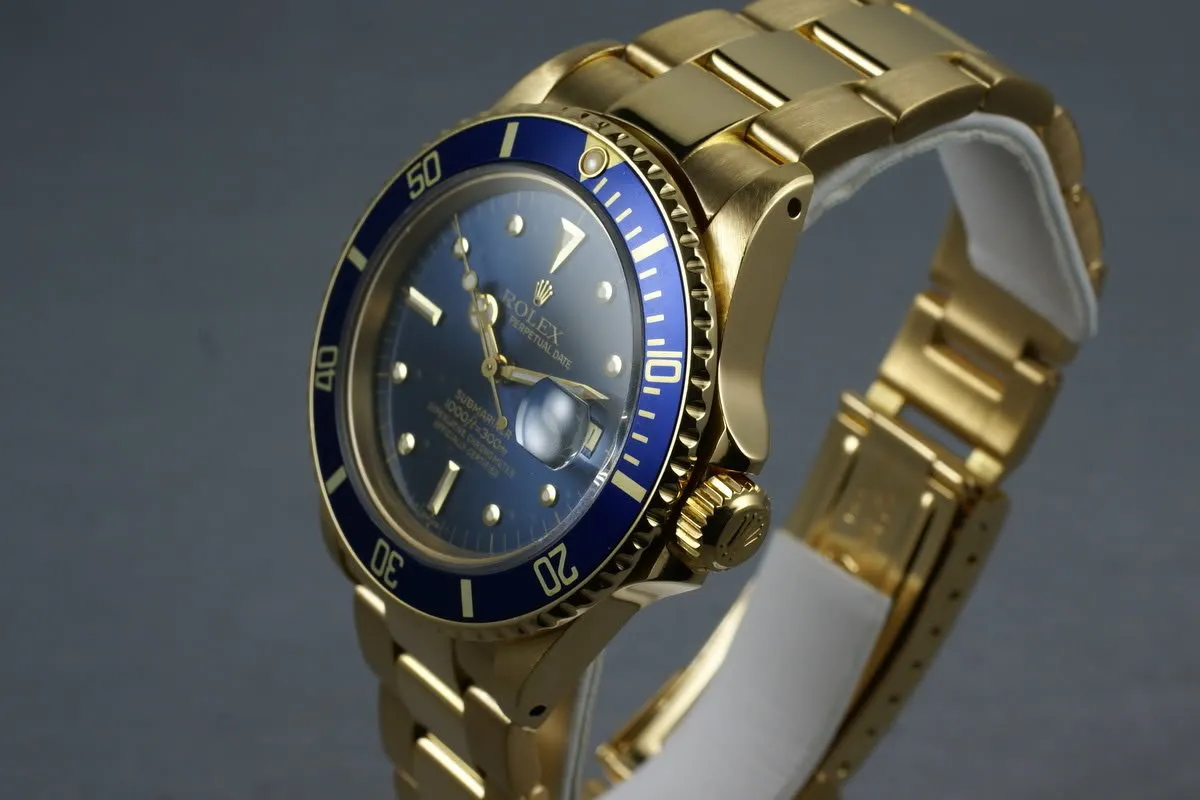 Submariner 18K  16808 Blue Nipple Dial