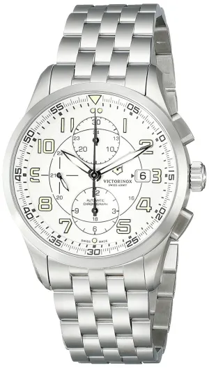 Swiss Army Airboss Mechanical Automatic Chronograph Steel Mens Watch Date 241621