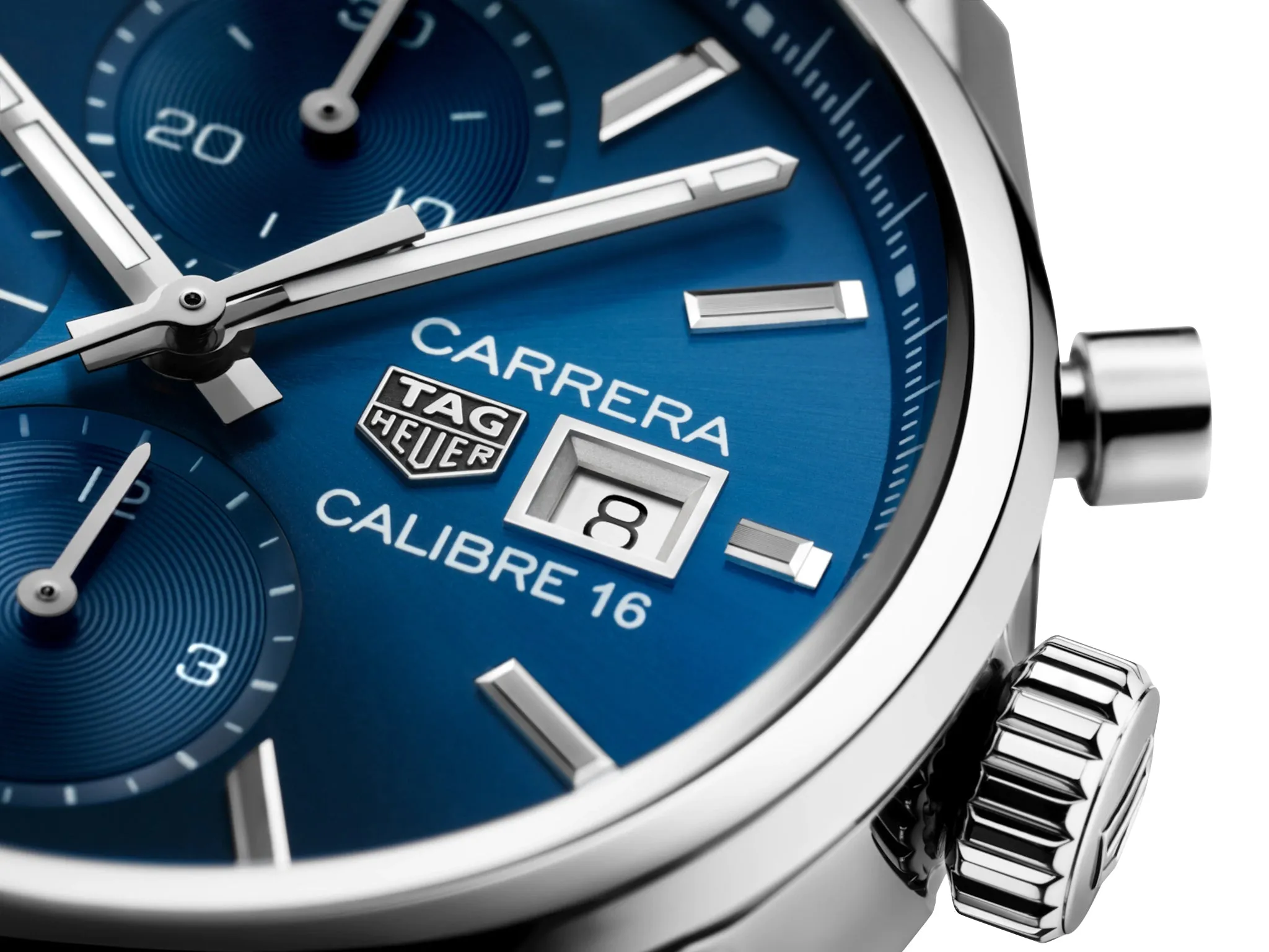 TAG Heuer Carrera Automatic Chronograph Stainless Steel Blue Dial Date Mens Watch CBK2112.BA0715