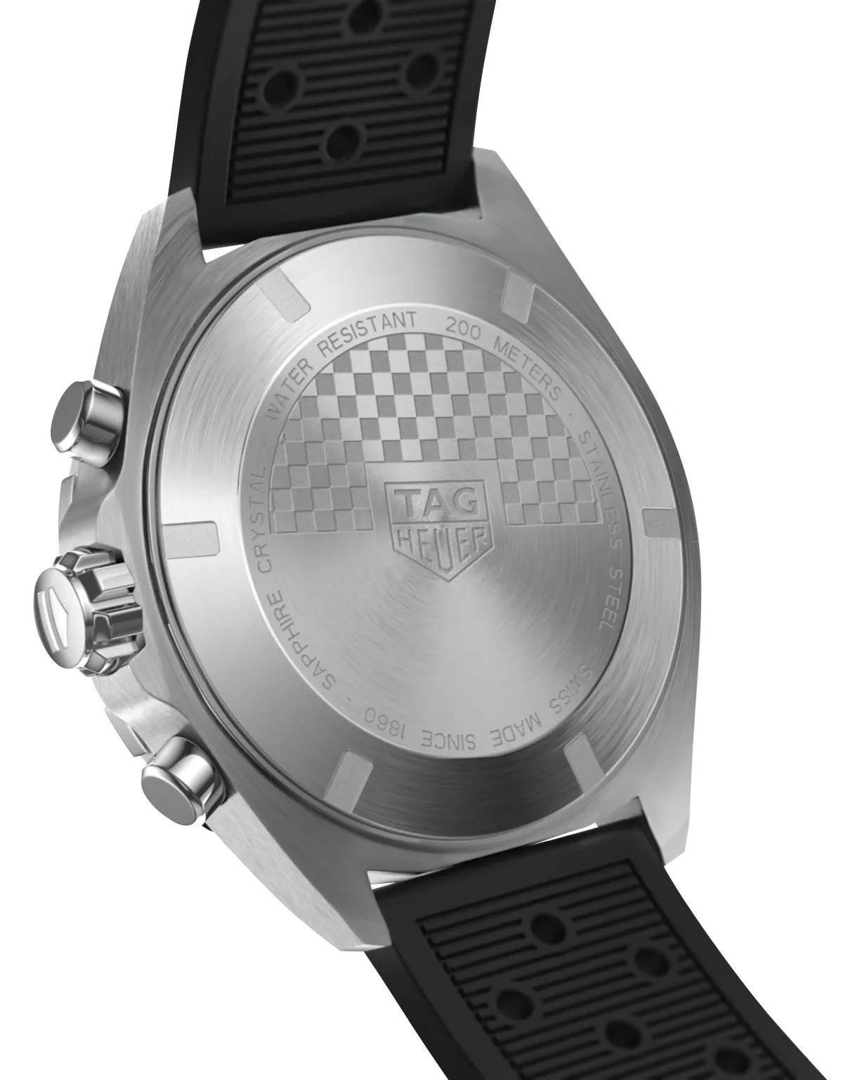TAG Heuer Formula 1 Chronograph Stainless Steel Black Dial Black Rubber Strap Date Divers Quartz Mens Watch CAZ101AC.FT8024