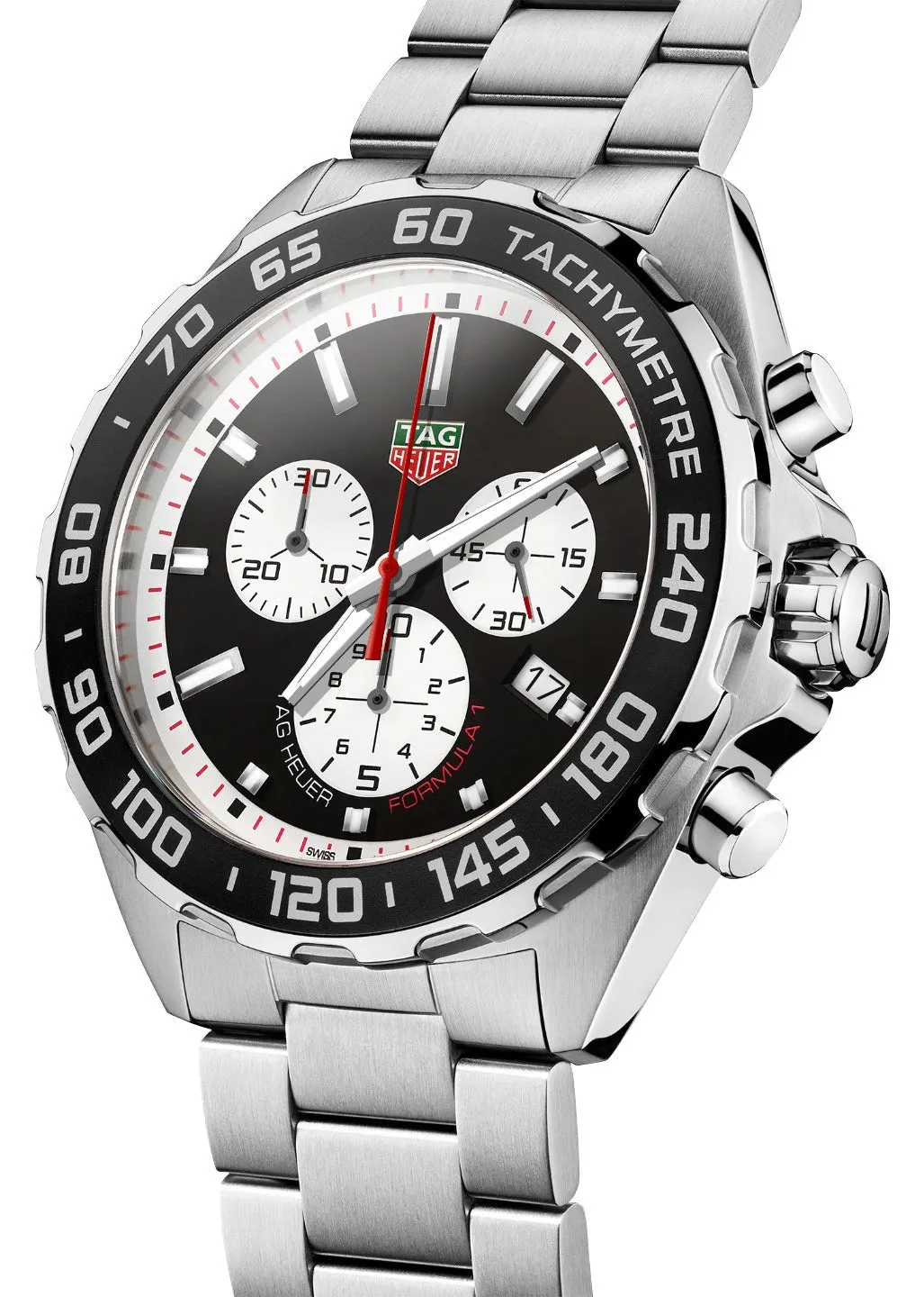 TAG Heuer Formula 1 Chronograph Stainless Steel Black Dial Date Divers Quartz Mens Watch CAZ101E.BA0842