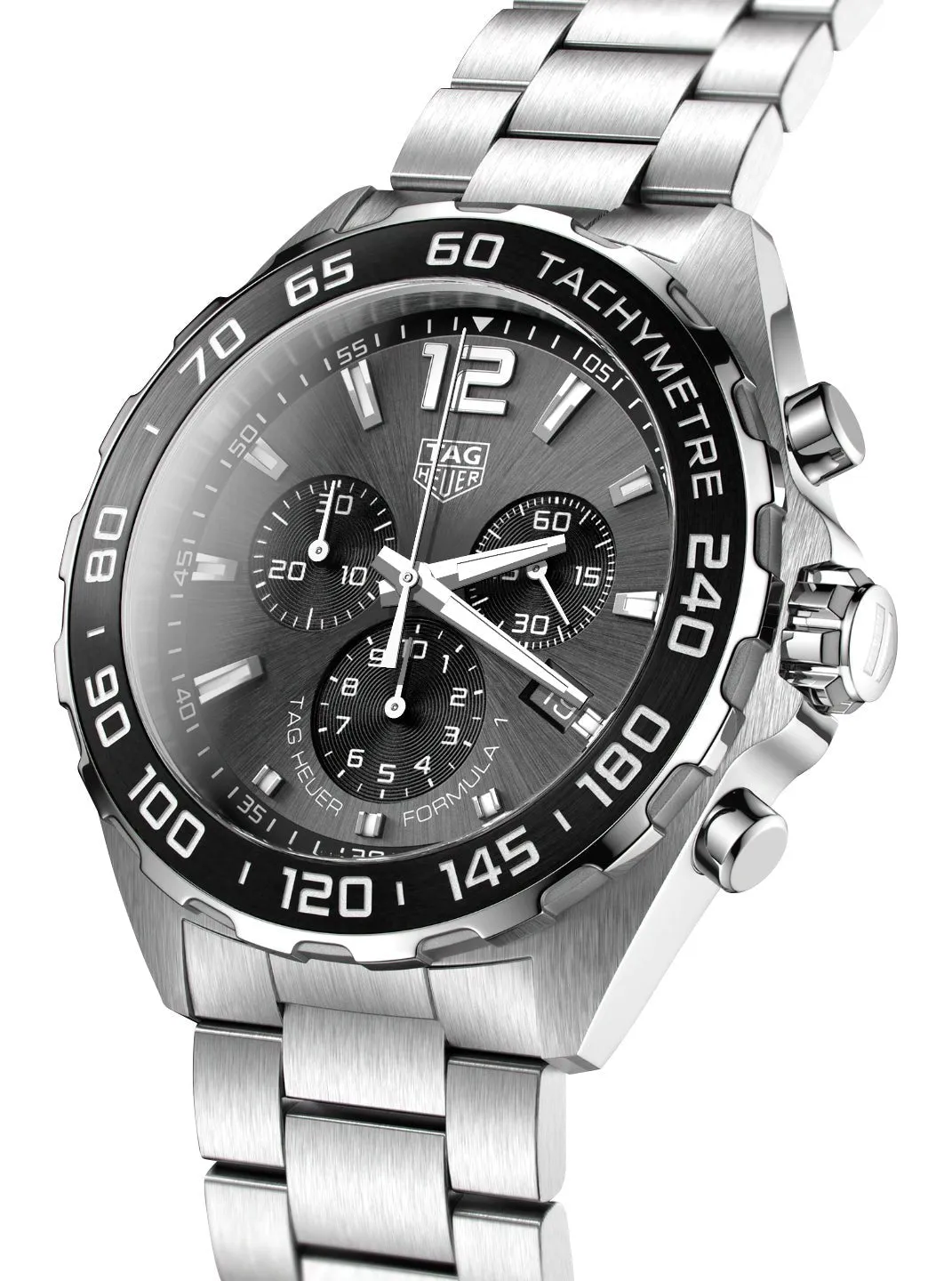 TAG Heuer Formula 1 Chronograph Stainless Steel Gray Dial Date Divers Quartz Mens Watch CAZ1011.BA0842