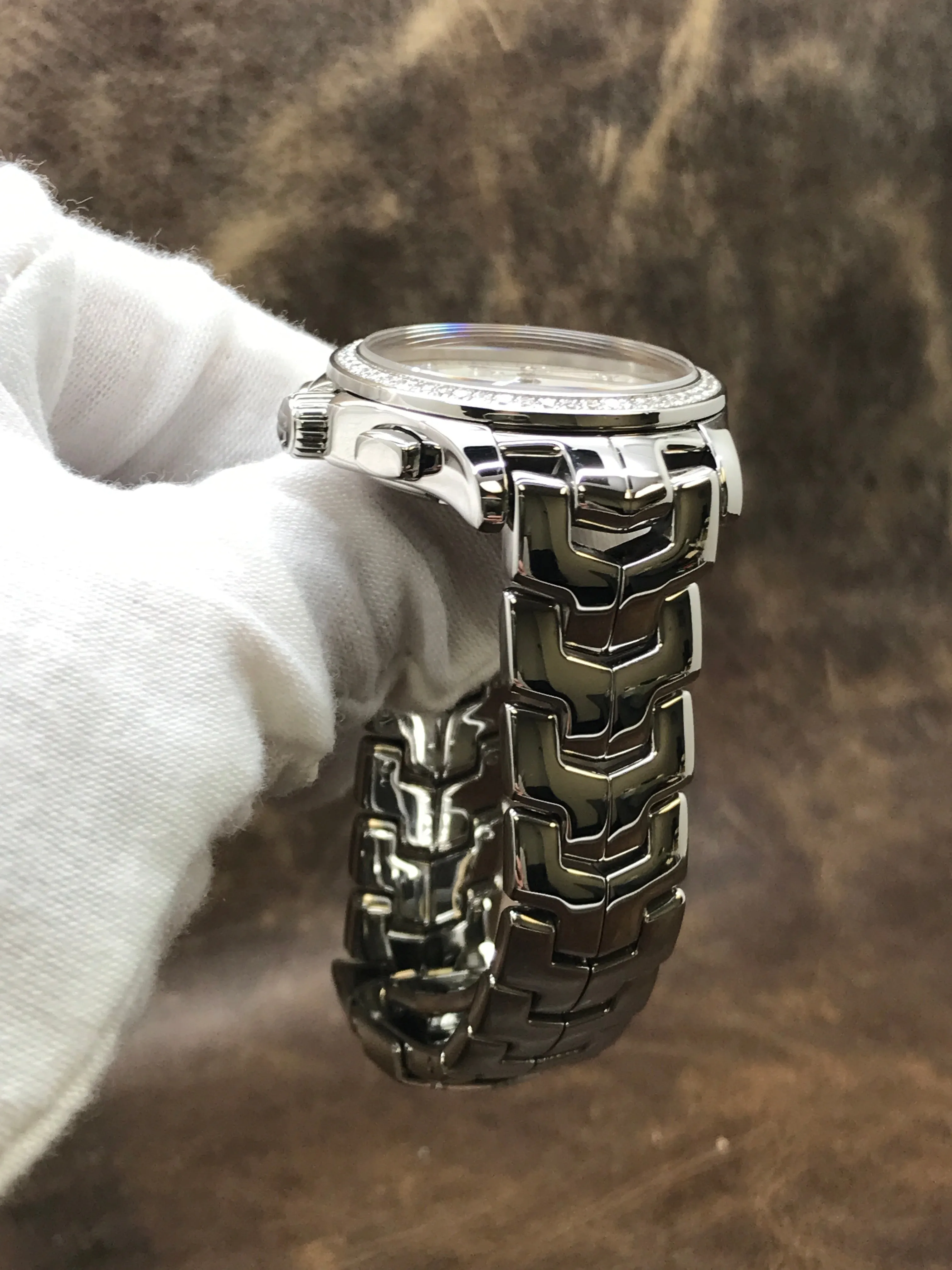 TAG Heuer Link Chronograph CJF1314 Mother of Pearl Diamond Dial Quartz Women's Watch