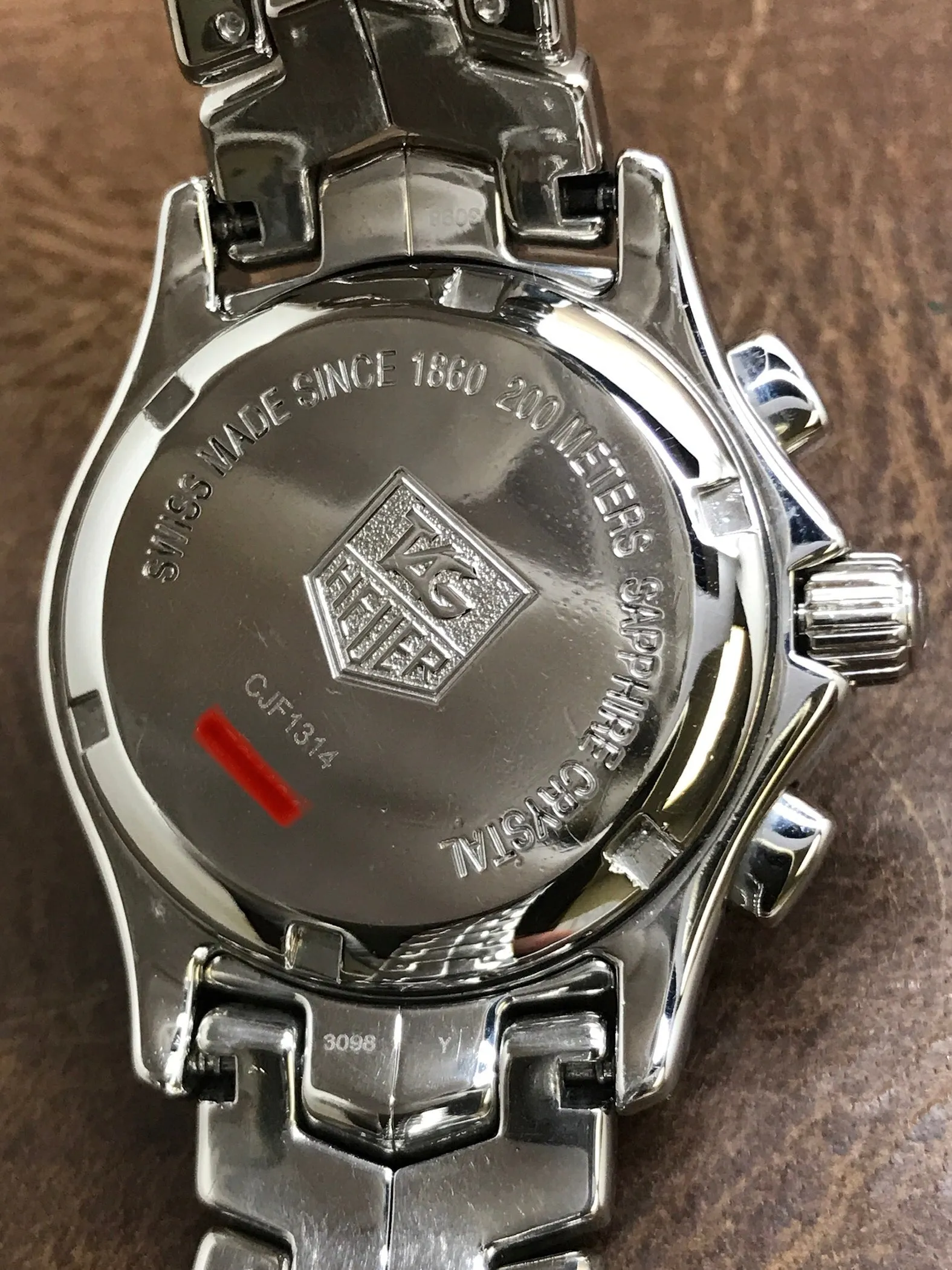 TAG Heuer Link Chronograph CJF1314 Mother of Pearl Diamond Dial Quartz Women's Watch