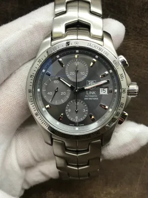 TAG Heuer Link Chronograph Link CJF2115 Grey Dial Automatic  Men's Watch
