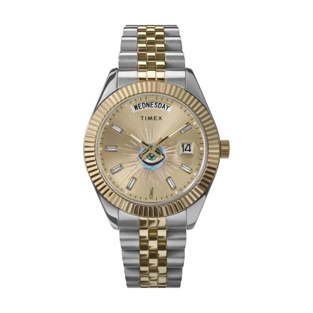 Timex Legacy X Jacquie Aiche Day-Date 36mm Stainless Steel Band
