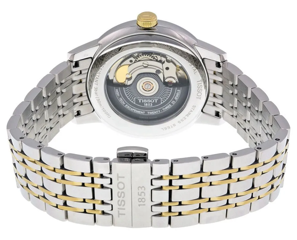 Tissot Carson Two Tone Stainless Steel Automatic White Dial Date Mens Watch T0854072201100