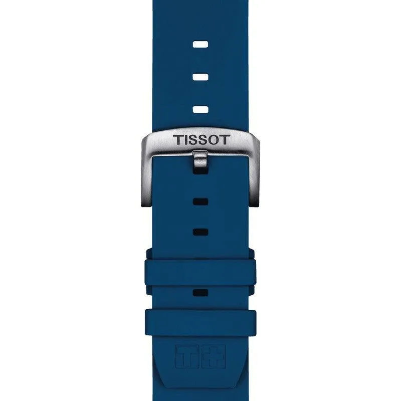 Tissot Official Blue Silicone Strap Lugs 22mm
