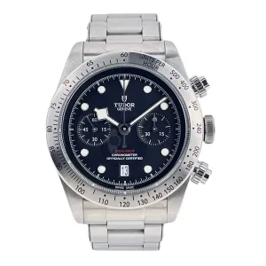 TUDOR Heritage BLACK BAY CHRONOGRAPH BLACK DIAL 41MM Automatic 79350 B&P 2020